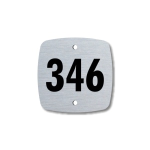 Číslo na dveře, typ 11, 35x35mm, stříbrné