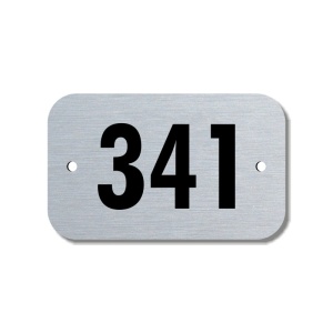 Číslo na dveře, typ 17, 50x30mm, stříbrné