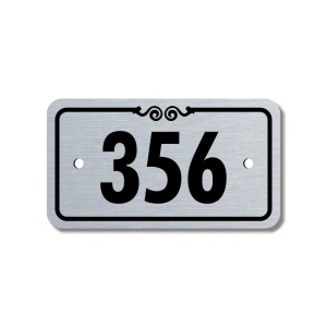 Číslo na dveře, typ 19, 50x30mm, stříbrné