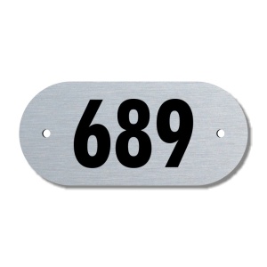 Číslo na dveře, typ 23, 60x27mm, stříbrné