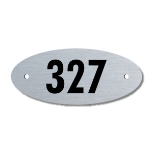 Číslo na dveře, typ 24, 70x30mm, stříbrné