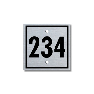 Číslo na dveře, typ 3, 35x35mm, stříbrné