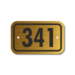 Číslo na dveře, typ 18, 50x30mm, zlaté