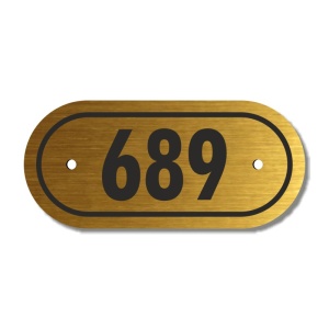 Číslo na dveře, typ 22, 60x27mm, zlaté