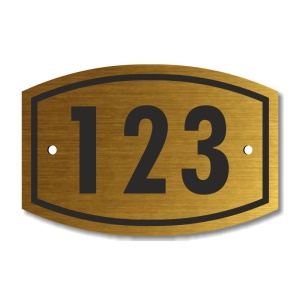 Číslo na dveře, typ 26, 60x40mm, zlaté