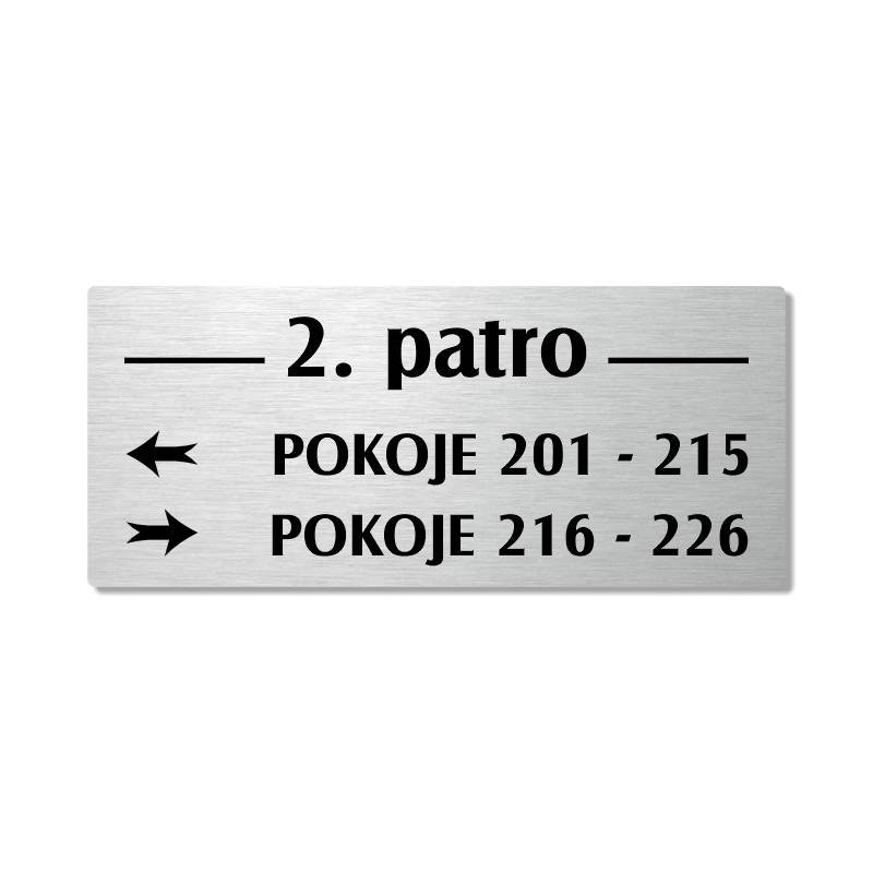 Patrová cedule stříbrná 2, 280x120 mm