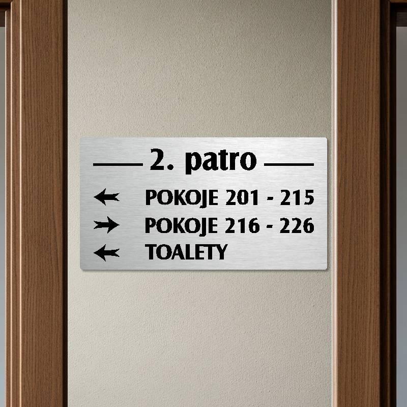 Patrová cedule stříbrná 3, 280x150 mm