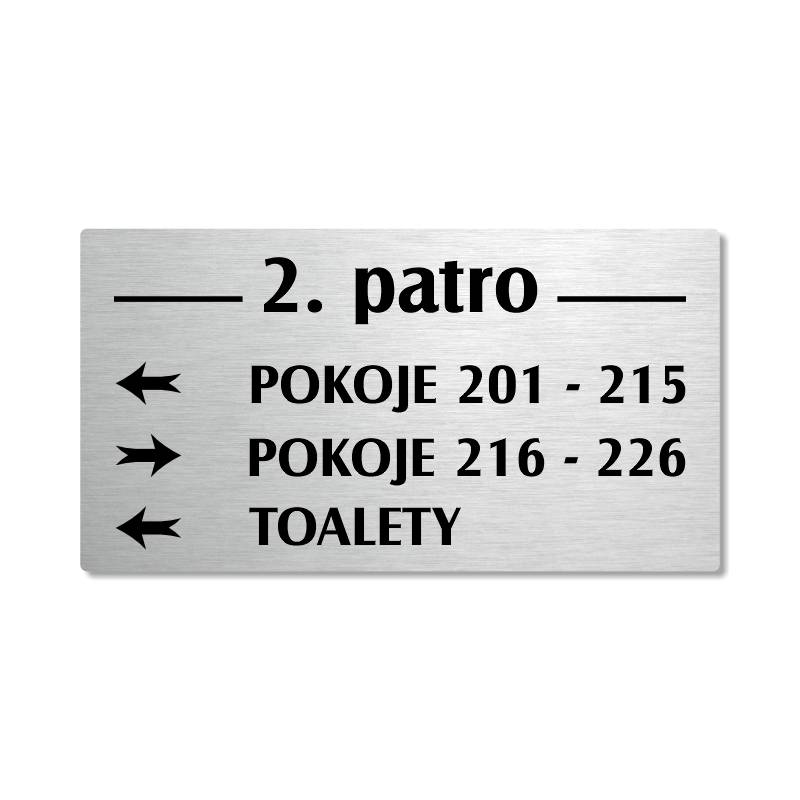 Patrová cedule stříbrná 3, 280x150 mm