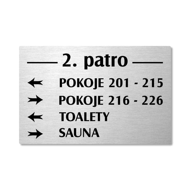 Patrová cedule stříbrná 4, 280x180 mm 