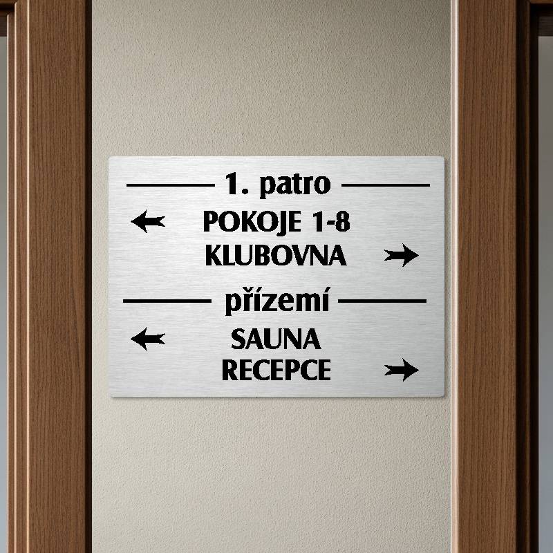 Patrová cedule stříbrná 5, 280x200 mm
