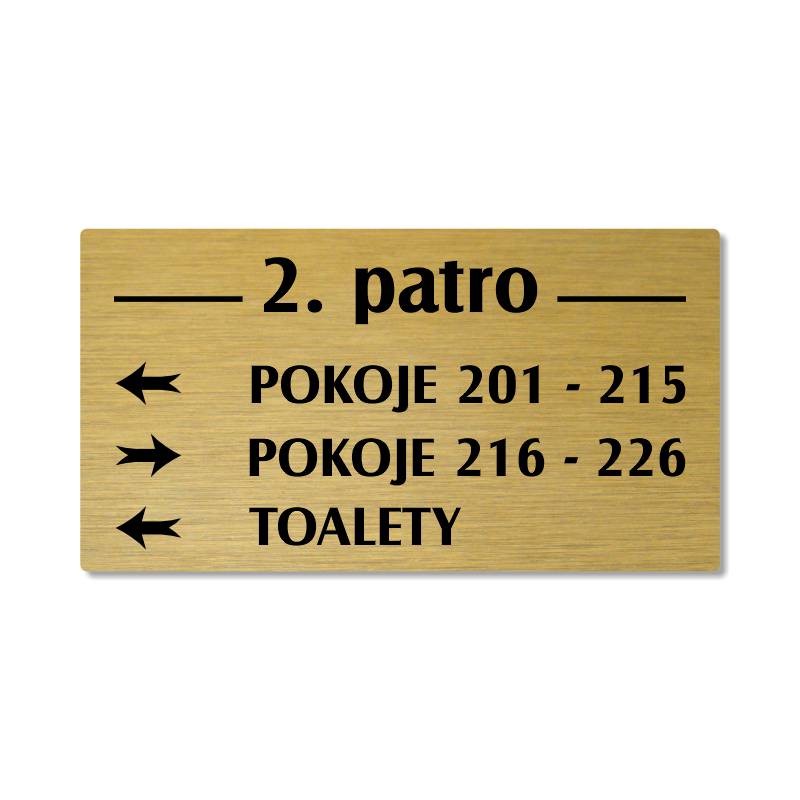 Patrová cedule zlatá 3, 280x150 mm 