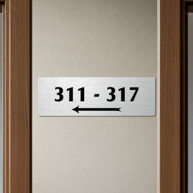 Směrová cedule stříbrná 1, 200x66 mm 