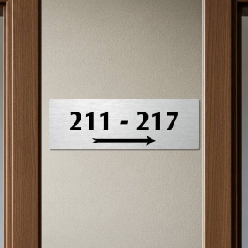 Směrová cedule stříbrná 2, 200x66 mm 