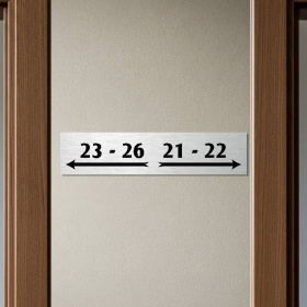 Směrová cedule stříbrná 3, 280x66 mm 