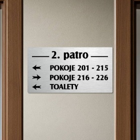 Patrová cedule stříbrná 3, 280x150 mm 