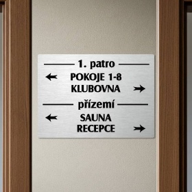 Patrová cedule stříbrná 5, 280x200 mm 