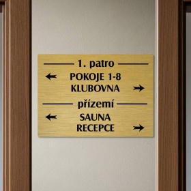 Patrová cedule zlatá 5, 280x200 mm 