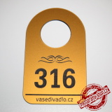 Bronzová šatní visačka typ 6, 60x100 mm 