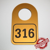 Bronzová šatní visačka typ 7, 60x100 mm 