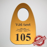 Bronzová šatní visačka typ 9, 56x100 mm 