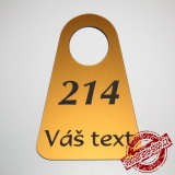 Bronzová šatní visačka typ 11, 65x100 mm 