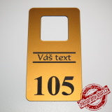 Bronzová šatní visačka typ 12, 55x100 mm 