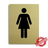 Piktogram WC ženy, stříbrný 100x133mm Oregon