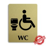 Piktogram WC invalida, stříbrný 100x133mm Oregon