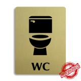 Piktogram WC unisex, stříbrný 100x133mm Oregon