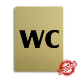 Piktogram WC, stříbrný 100x133mm Oregon
