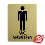 Piktogram WC muži návštěvy, stříbrný 100x133mm Oregon