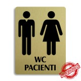 Piktogram WC pacienti, stříbrný 100x133mm Oregon