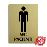 Piktogram WC muži pacienti, stříbrný 100x133mm Oregon