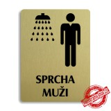 Piktogram Sprcha muži, stříbrný 100x133mm Oregon