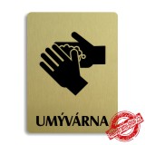 Piktogram Umývárna, stříbrný 100x133mm Oregon