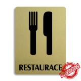 Piktogram Restaurace, stříbrný 100x133mm Oregon