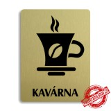 Piktogram Kavárna, stříbrný 100x133mm Oregon