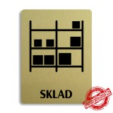 Piktogram Sklad, stříbrný 100x133mm Oregon