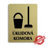 Piktogram Úklidová místnost, stříbrný 100x133mm Oregon