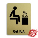 Piktogram Sauna, stříbrný 100x133mm Oregon