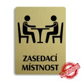 Piktogram Zasedací místnost, stříbrný 100x133mm Oregon