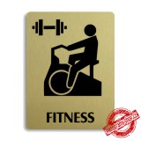 Piktogram Fitness, stříbrný 100x133mm Oregon