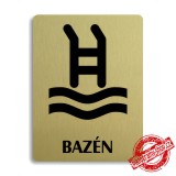 Piktogram Bazén, stříbrný 100x133mm Oregon