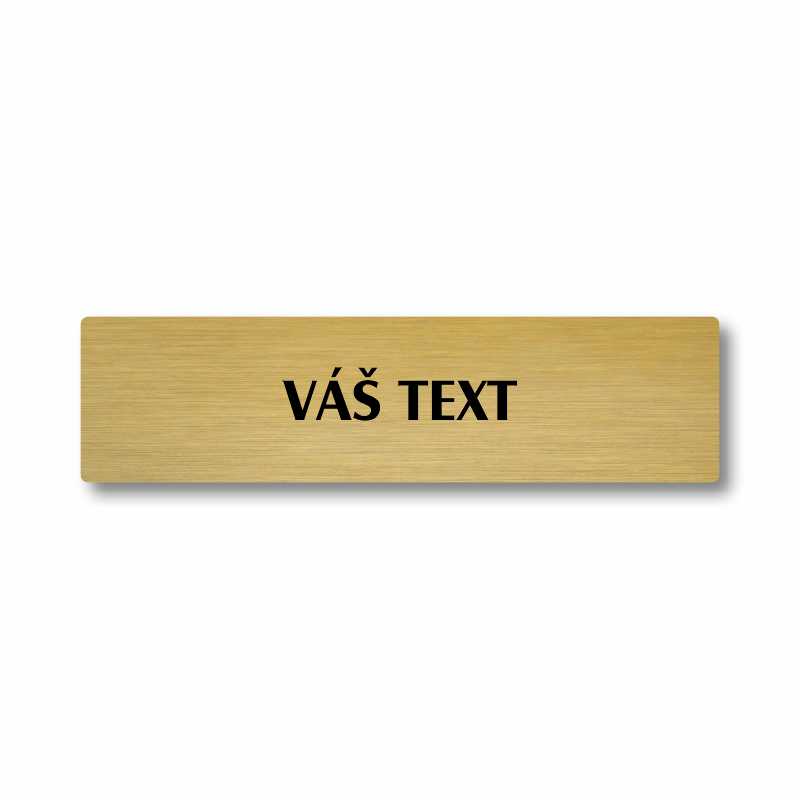 Váš text, stříbrná cedulka, 180x45mm