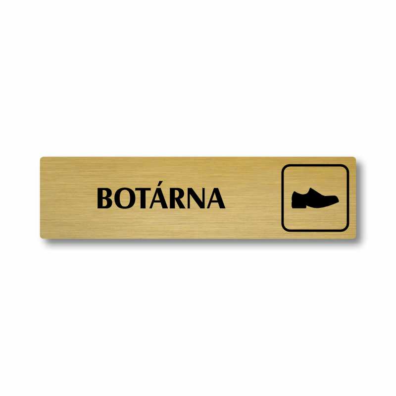 Botárna, stříbrná cedulka, 180x45mm