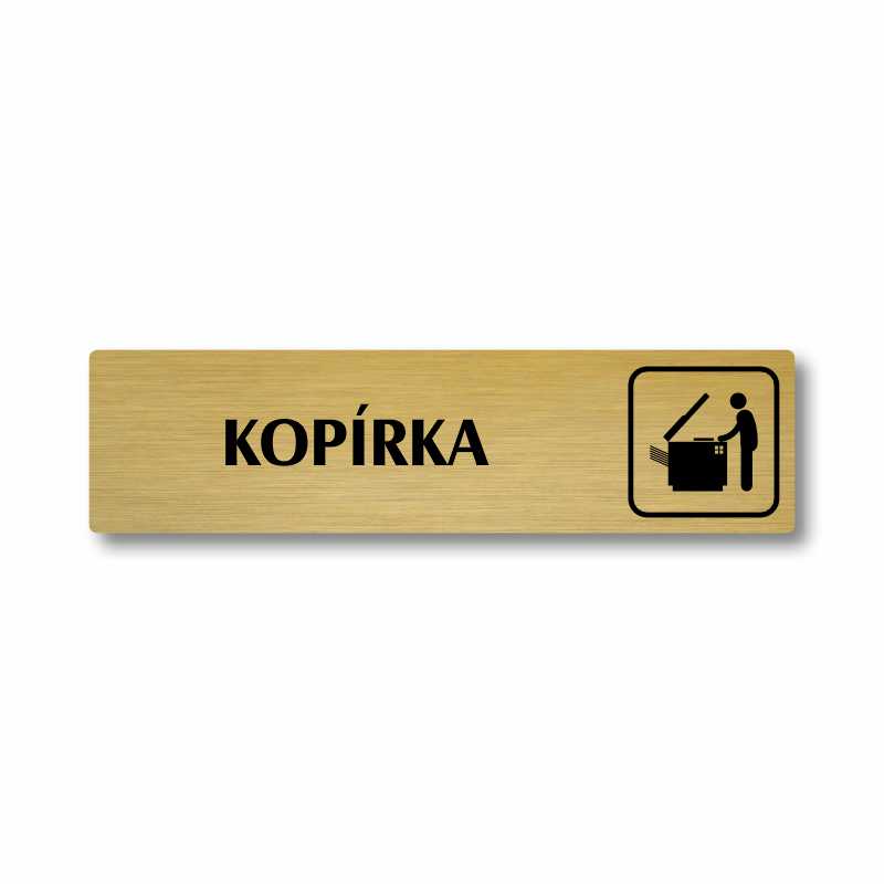 Kopírka, stříbrná cedulka, 180x45mm