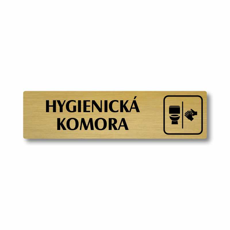 Hygienická komora, stříbrná cedulka, 180x45mm