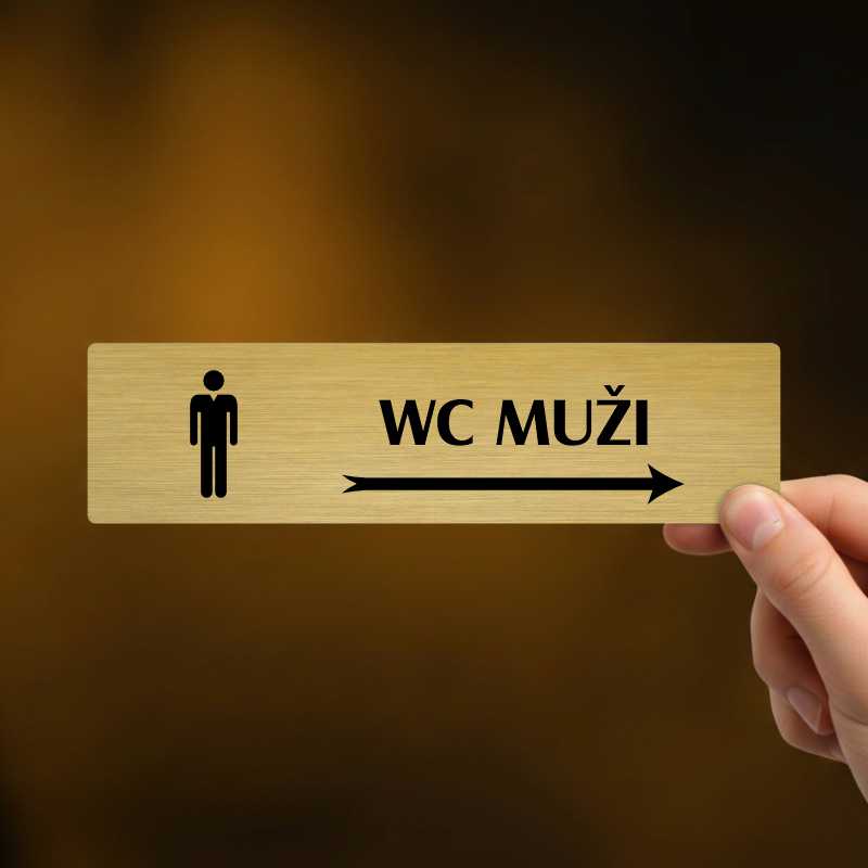 WC muži vpravo, Florida, zlatá