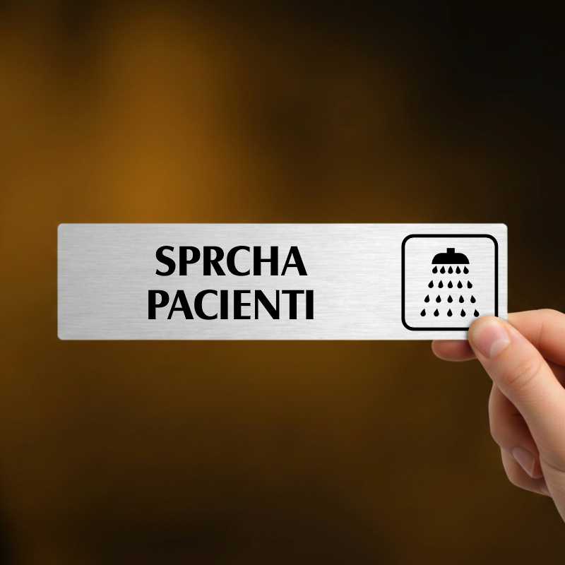 Sprcha pacienti, zlatá cedulka, 180x45mm, typ Florida