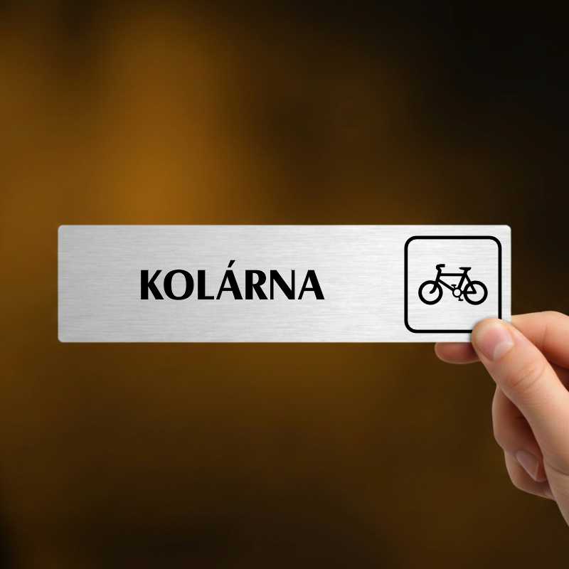 Kolárna, stříbrná cedulka, 180x45mm